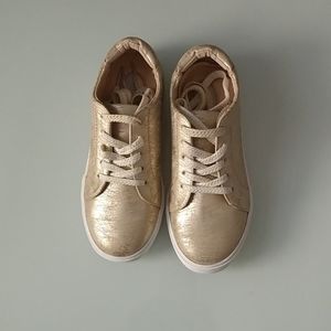 Kenneth Cole Brushed Gold Sneakers